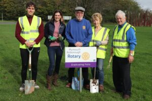 planting team for the polio awareness crocuses