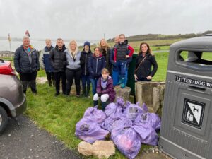 beach clean group photo